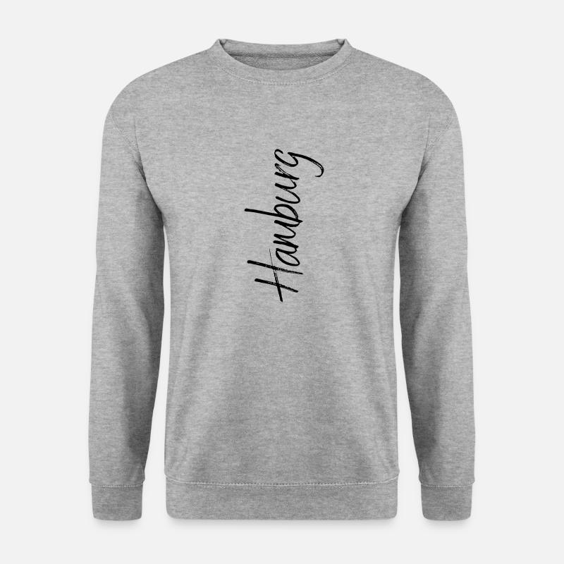 Hamburg Weiß - Unisex Pullover - Weißgrau meliert