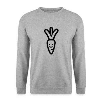 Carotte - Sweat-shirt Unisexe - gris chiné - Devant - Alina (178cm) & Michal (187cm)