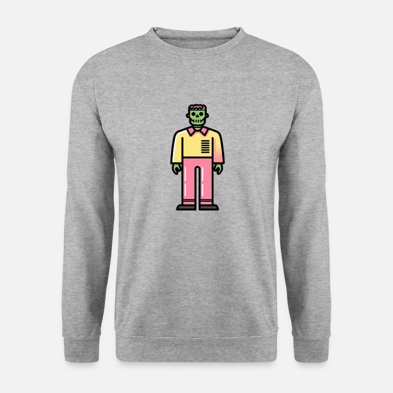 Zombie Halloween Bunt - Unisex Pullover - Weißgrau meliert