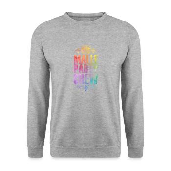 Malle Party Crew Colorful Holiday - Unisex Sweatshirt - salt & pepper - Front - Alina (178cm) & Michal (187cm)