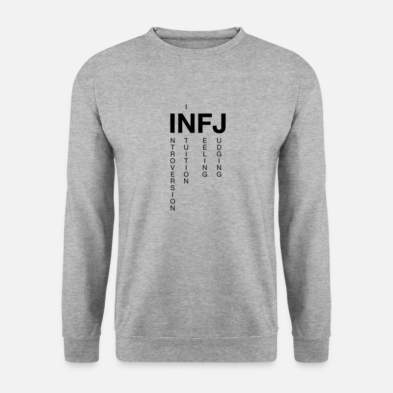 INFJ Personality Type - Unisex Pullover - Weißgrau meliert
