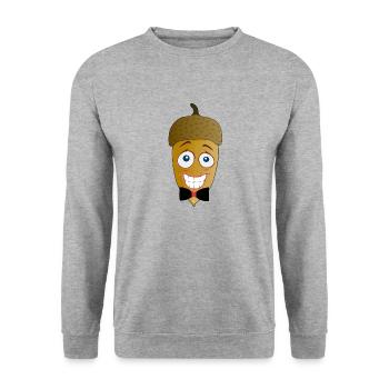 acorn - Unisex Sweatshirt - salt & pepper - Front - Alina (178cm) & Michal (187cm)