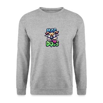 MAD DOGS - Unisex Sweatshirt - salt & pepper - Front - Alina (178cm) & Michal (187cm)