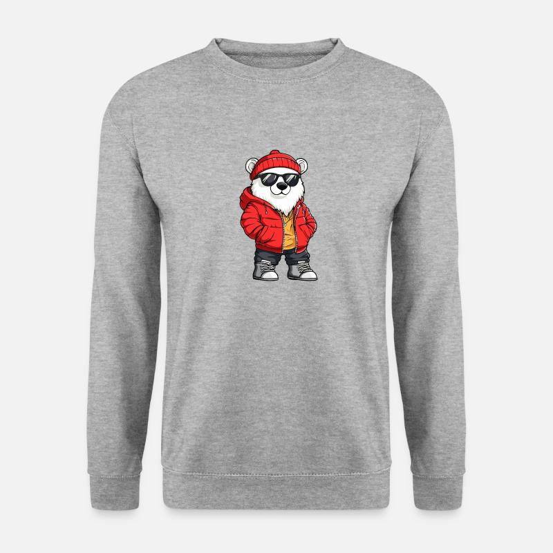 Polar Bear Cool Comic - Unisex Sweatshirt - salt & pepper