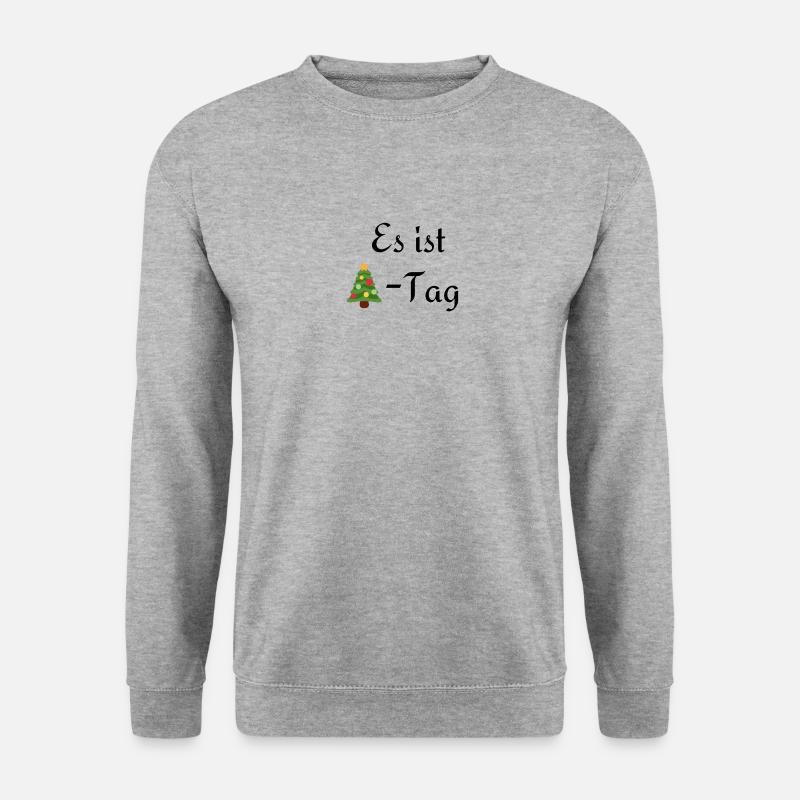 Weihnachtsbaum - Unisex Pullover - Weißgrau meliert