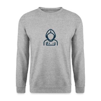 Hacker Icon - Unisex Sweatshirt - salt & pepper - Front - Alina (178cm) & Michal (187cm)