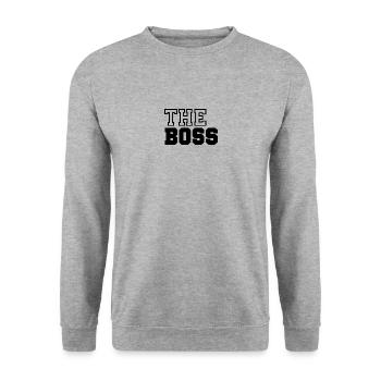 The Boss - Sweat-shirt Unisexe - gris chiné - Devant - Alina (178cm) & Michal (187cm)