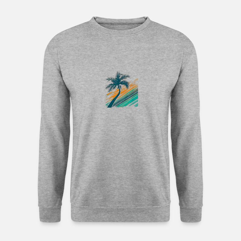 Palm Tree Logo - Unisex Pullover - Weißgrau meliert