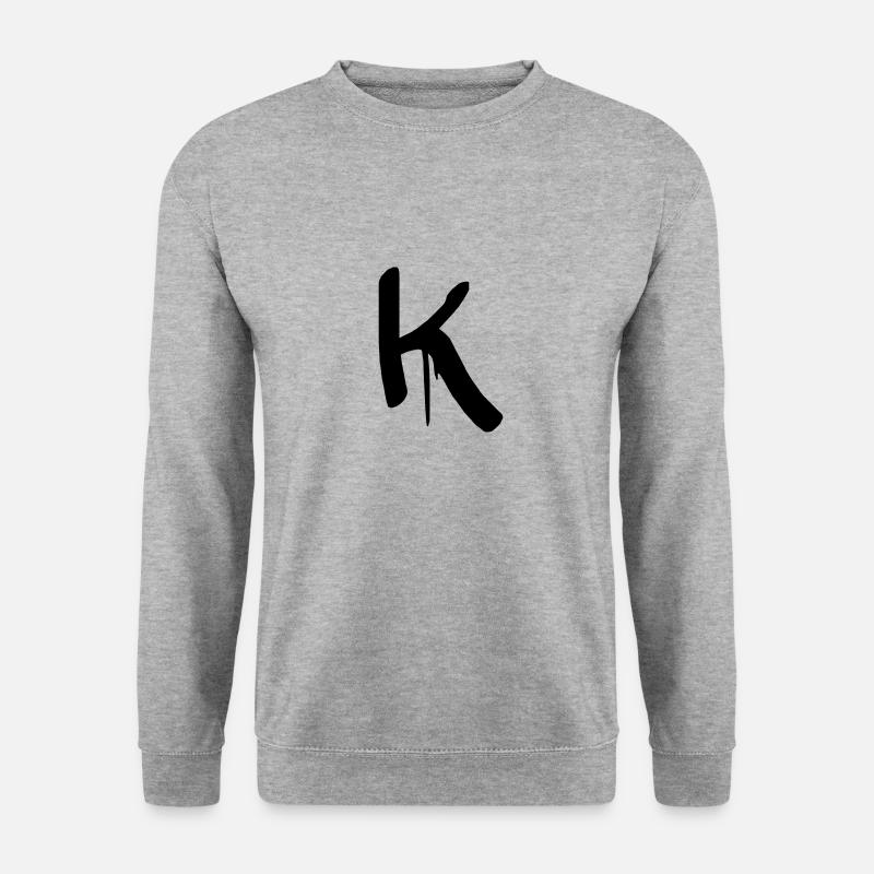 Buchstabe K Graffiti - Unisex Pullover - Weißgrau meliert