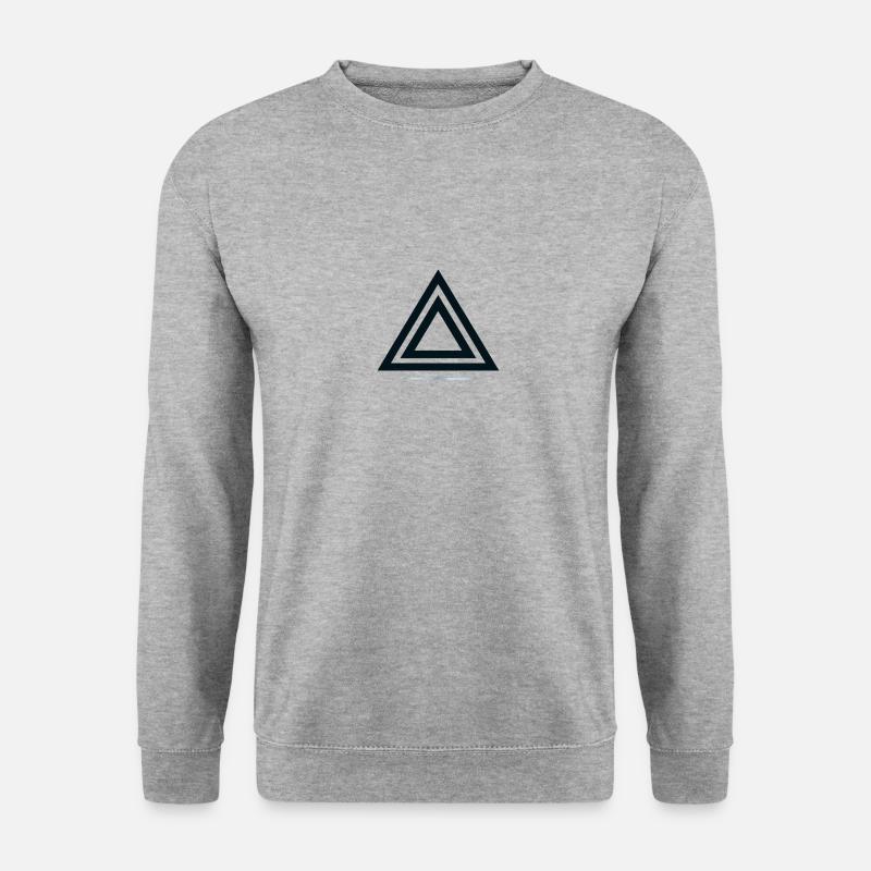 Double Pyramid - Unisex Pullover - Weißgrau meliert