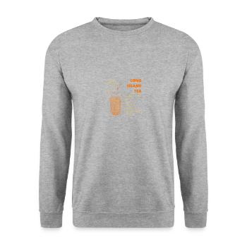 Long Iceland Ice Tea Cocktail Cadeau - Sweat-shirt Unisexe - gris chiné - Devant - Alina (178cm) & Michal (187cm)