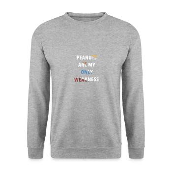Peanut Allergy Nut Allergy Awareness - Unisex Sweatshirt - salt & pepper - Front - Alina (178cm) & Michal (187cm)