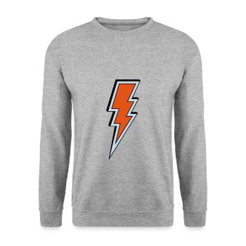 Lightning - Unisex Sweatshirt - salt & pepper - Front - Alina (178cm) & Michal (187cm)