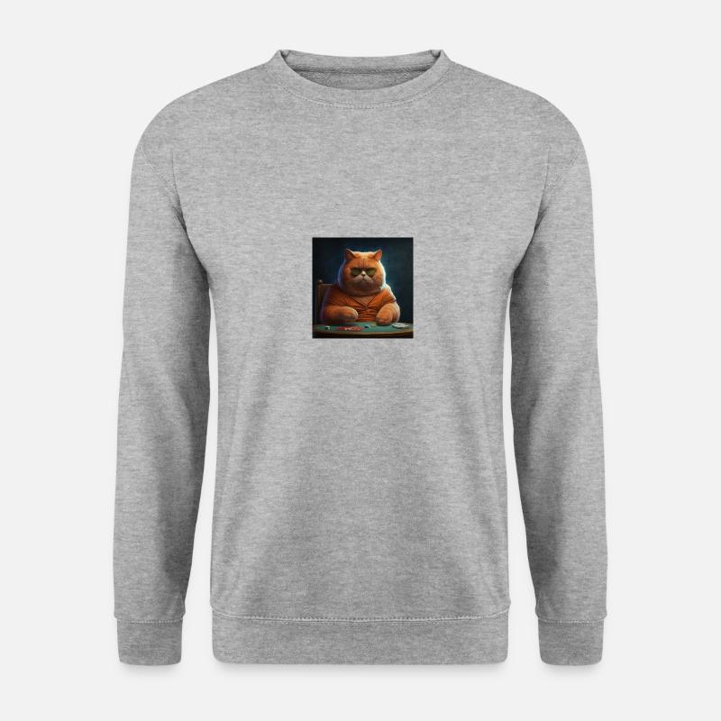Meowser All In - Unisex Pullover - Weißgrau meliert