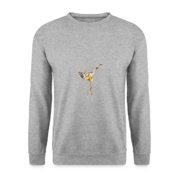 Eiskunstlauf - Unisex Pullover - Weißgrau meliert - Vorne - Alina (178cm) & Michal (187cm)