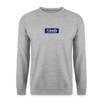 FRIENDLY BOX LOGO - Unisex Sweatshirt - salt & pepper - Front - Alina (178cm) & Michal (187cm)