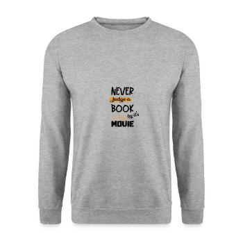 Bookworm - Unisex Sweatshirt - salt & pepper - Front - Alina (178cm) & Michal (187cm)