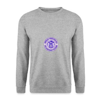 Enterrement de vie de garçon 2025 Crâne - Sweat-shirt Unisexe - gris chiné - Devant - Alina (178cm) & Michal (187cm)