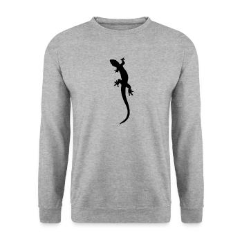 hagedis - Uniseks sweater - witgrijs gemêleerd - Voor - Alina (178cm) & Michal (187cm)