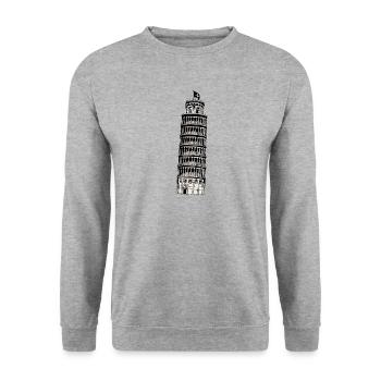 Tour de Pise - Sweat-shirt Unisexe - gris chiné - Devant - Alina (178cm) & Michal (187cm)