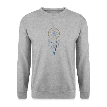 dream catcher - Unisex Sweatshirt - salt & pepper - Front - Alina (178cm) & Michal (187cm)