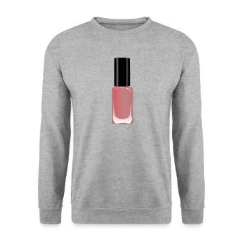 Vernis à ongles idée cadeau Vernis à ongles - Sweat-shirt Unisexe - gris chiné - Devant - Alina (178cm) & Michal (187cm)