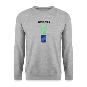 Kaktus - Unisex Pullover - Weißgrau meliert - Vorne - Alina (178cm) & Michal (187cm)