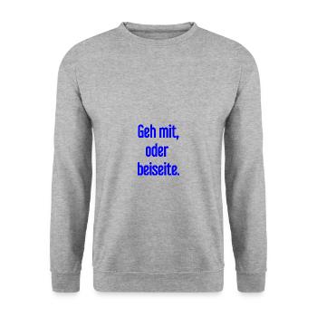 Marchez avec ou sur le côté - Sweat-shirt Unisexe - gris chiné - Devant - Alina (178cm) & Michal (187cm)