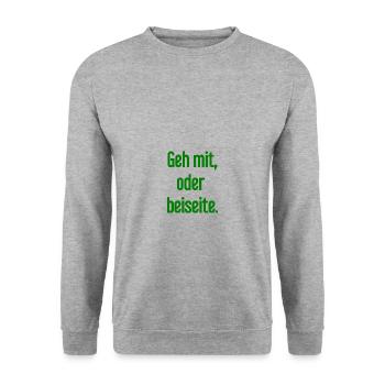 Walk with or aside - Unisex Sweatshirt - salt & pepper - Front - Alina (178cm) & Michal (187cm)