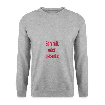 Walk with or aside - Unisex Sweatshirt - salt & pepper - Front - Alina (178cm) & Michal (187cm)