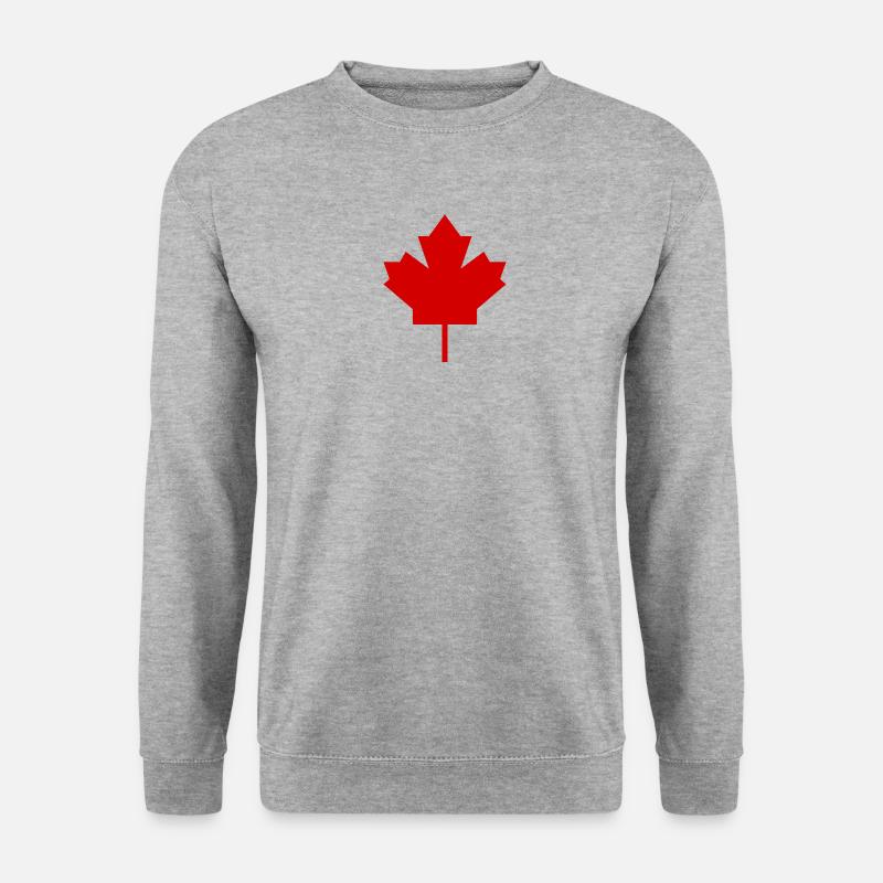 Kanada Blatt - Unisex Pullover - Weißgrau meliert