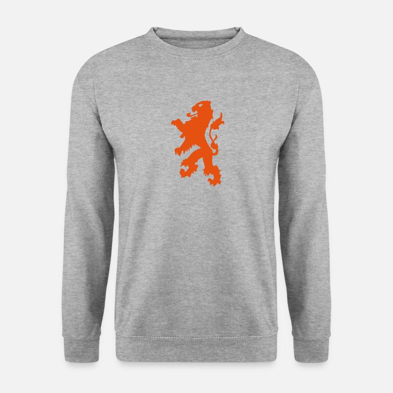 leeuw van oranje - Unisex Pullover - Weißgrau meliert