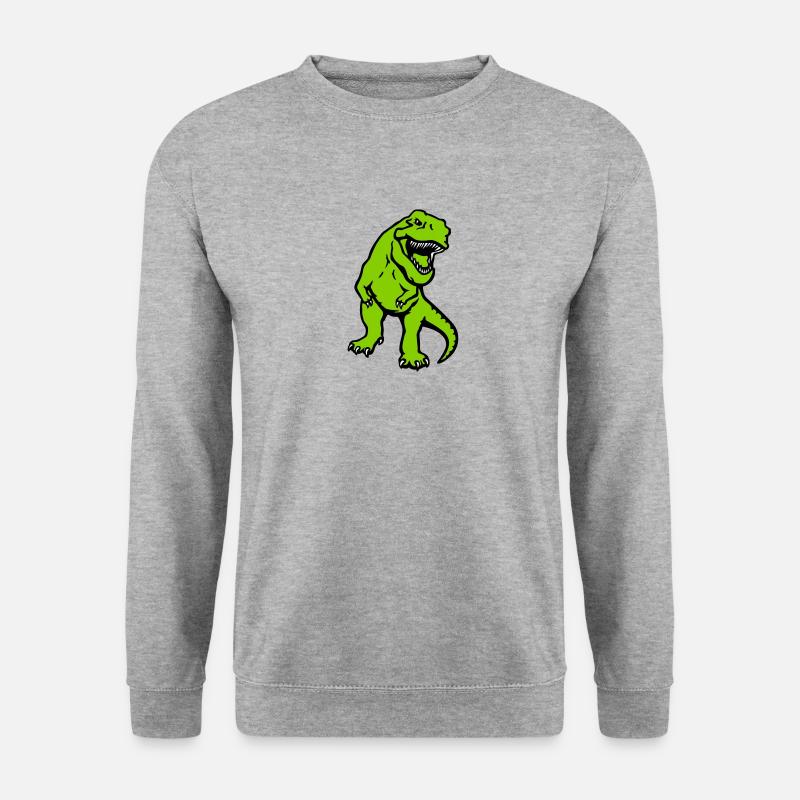 T-Rex - Unisex Pullover - Weißgrau meliert