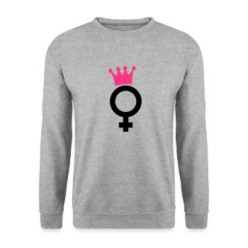 princess - Unisex Sweatshirt - salt & pepper - Front - Alina (178cm) & Michal (187cm)