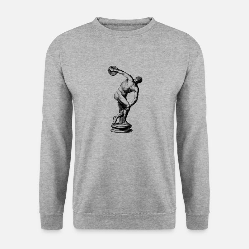 Skulptur - Unisex Pullover - Weißgrau meliert