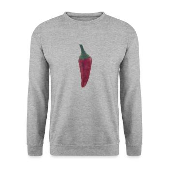 Red Pepper, red pepperoni, chili pepper, hot peppers - Unisex Sweatshirt - salt & pepper - Front - Alina (178cm) & Michal (187cm)