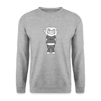 obesity increases overweight diaet man ugly - Unisex Sweatshirt - salt & pepper - Front - Alina (178cm) & Michal (187cm)