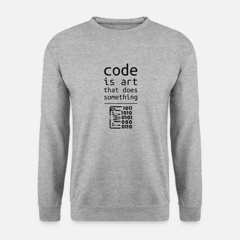 Code Coder Entwickler Programmierer Geschenk - Unisex Pullover - Weißgrau meliert