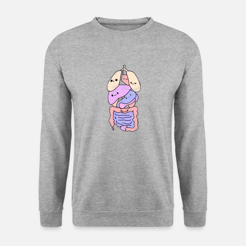 Organe Anatomie biologie - Unisex Pullover - Weißgrau meliert