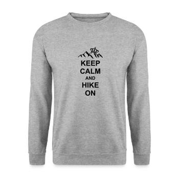 Keep calm and hike - Unisex Sweatshirt - salt & pepper - Front - Alina (178cm) & Michal (187cm)