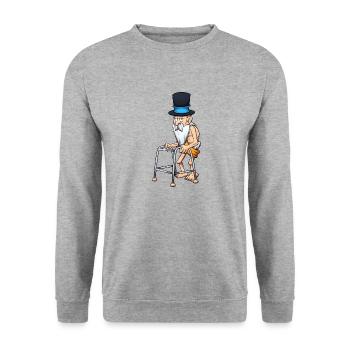 Old New Year's Baby - Unisex Sweatshirt - salt & pepper - Front - Alina (178cm) & Michal (187cm)
