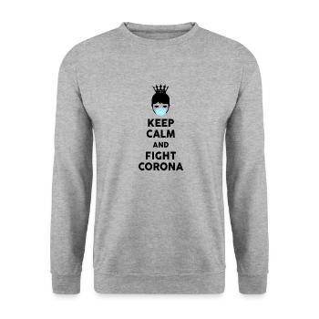 #Vaccinated - Unisex Sweatshirt - salt & pepper - Front - Alina (178cm) & Michal (187cm)