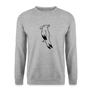 Joli perroquet, oiseaux exotiques de la nature - Sweat-shirt Unisexe - gris chiné - Devant - Alina (178cm) & Michal (187cm)