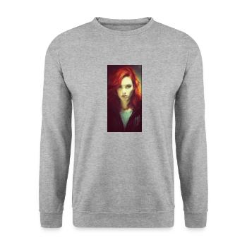 Red - Unisex Sweatshirt - salt & pepper - Front - Alina (178cm) & Michal (187cm)