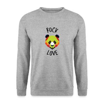 Rock Love! - Unisex Sweatshirt - salt & pepper - Front - Alina (178cm) & Michal (187cm)