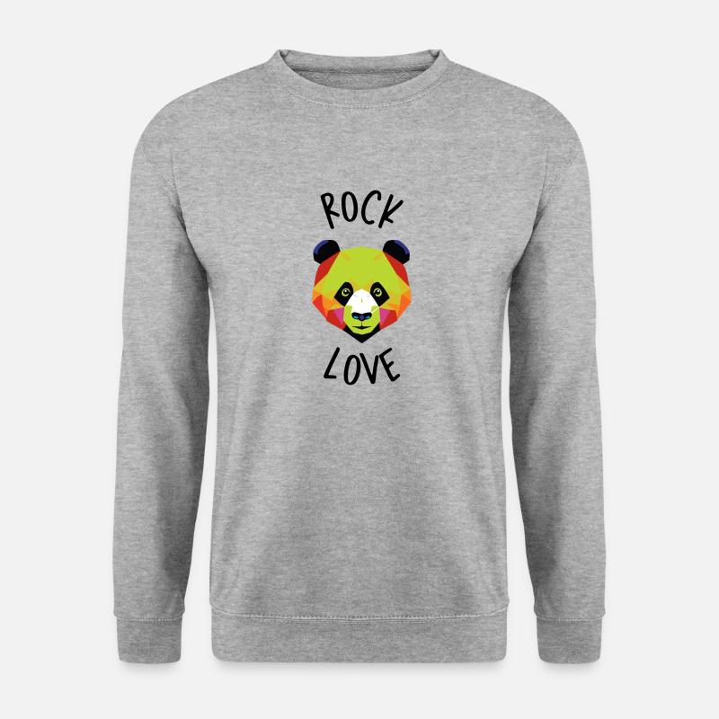 Rock-Liebe! - Unisex Pullover - Weißgrau meliert