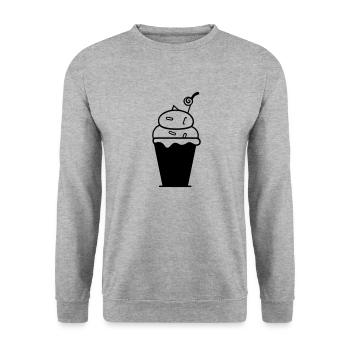 Ice Sundae - Unisex Sweatshirt - salt & pepper - Front - Alina (178cm) & Michal (187cm)