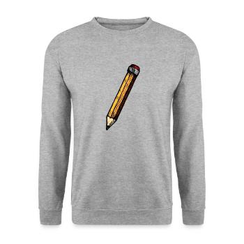 Croquis au crayon dessiné à la main - Sweat-shirt Unisexe - gris chiné - Devant - Alina (178cm) & Michal (187cm)