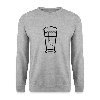 Bière - Sweat-shirt Unisexe - gris chiné - Devant - Alina (178cm) & Michal (187cm)