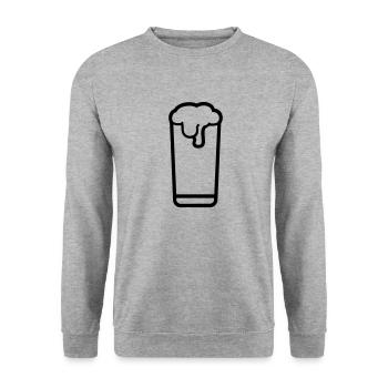 Bière - Sweat-shirt Unisexe - gris chiné - Devant - Alina (178cm) & Michal (187cm)